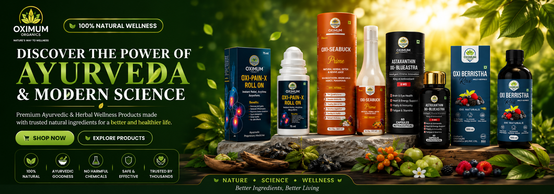 Oximum Organics Banner